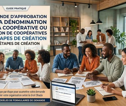 Demande d’approbation de la dénomination de la coopérative ou d’union de coopératives